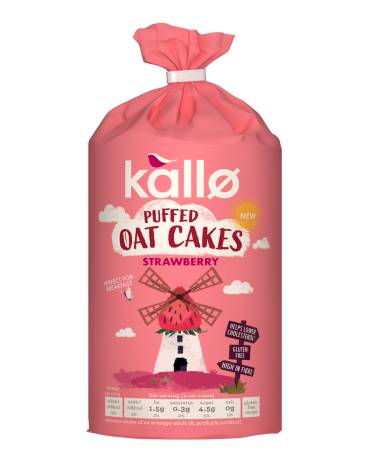 Strawberry Puffed Oat Cakes